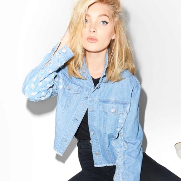 J. Brand Cyra Cropped Denim Jacket S - Picture 2 of 12